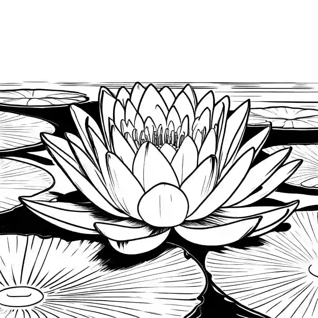 Water Lilies by Claude Monet coloring pages